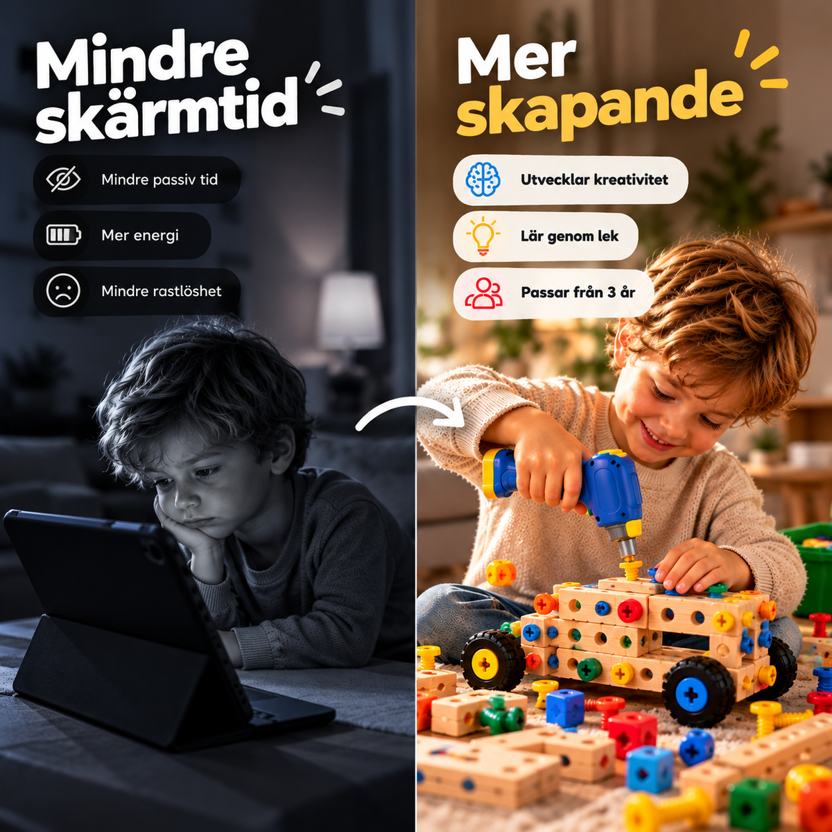 Byggly™ – En leksak som får barnet att glömma paddan